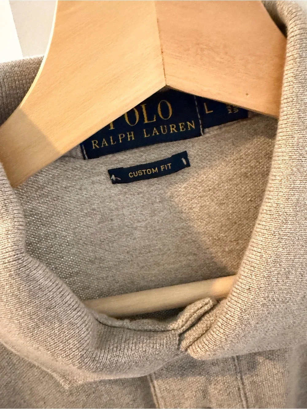 Ralph Lauren Men’s Light Beige Polo with Brown Pony